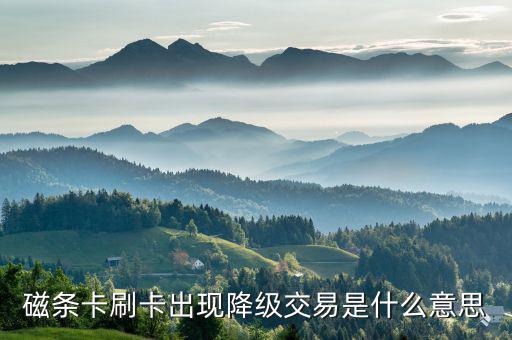 金融ic卡降級交易是什么意思，磁條卡刷卡出現(xiàn)降級交易是什么意思
